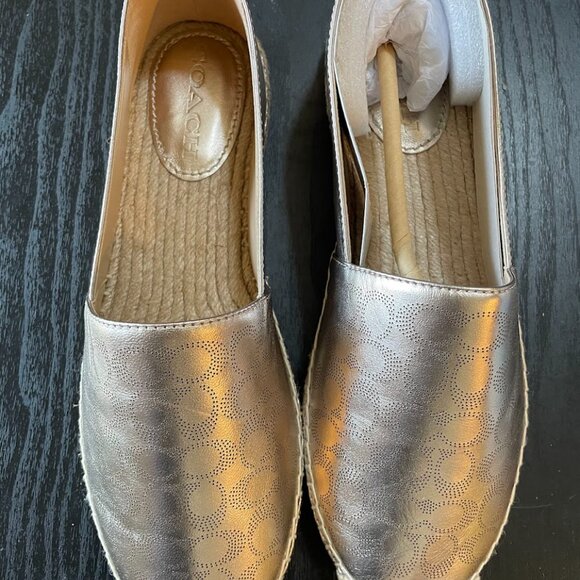COACH Women's Carley Espadrille Flats-Size 9 - Picture 1 of 8